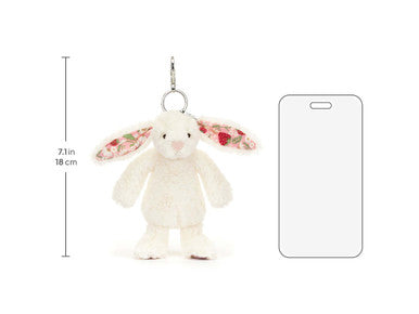 Blossom Cream Bunny 'Berry' Bag Charm