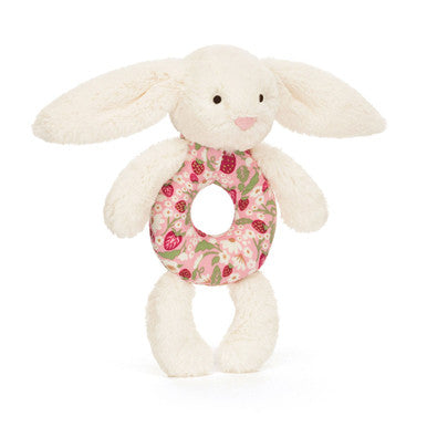Hochet annulaire Blossom Cream Bunny 'Berry'