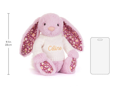 Thistlepop Blossom Luxe Bunny with Personalised Cream Jumper
