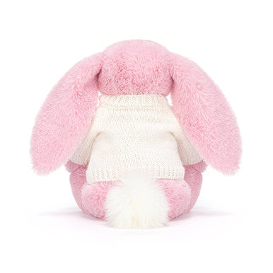 Blushkin Blossom Luxe Bunny avec pull crème personnalisé