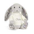 Blossom Silver Bunny 'Bloom' avec pull crème personnalisé