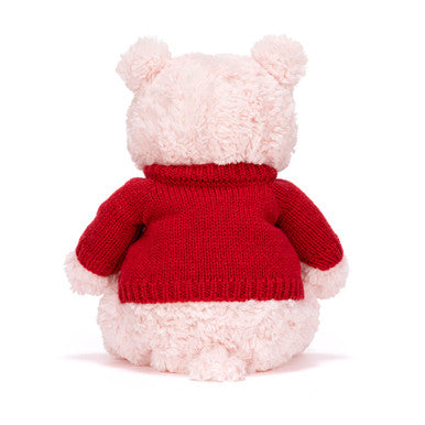 Leola Bear with Personalised Red Jumper