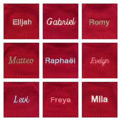 Lapin rose tulipe timide avec pull rouge personnalisé