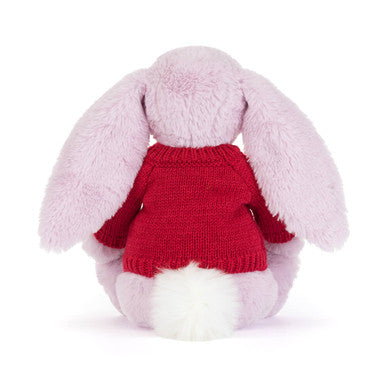 Thistlepop Blossom Luxe Bunny with Personalised Red Jumper