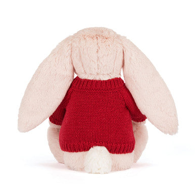 Blossom Blush Bunny 'Cherry' avec pull rouge personnalisé