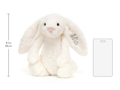 Personalised Bashful Cream Bunny Medium