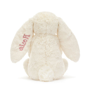 Personalised Bashful Red Love Heart Bunny Medium