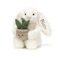 Lapin crème personnalisé avec plante