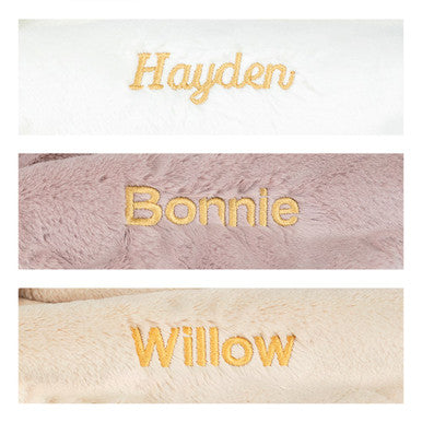 Personalised Bashful Luxe Bunny Luna Blankie