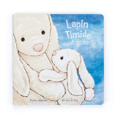 Lapin Timide Veut Grandir Livre et Bashful Cream Bunny Medium
