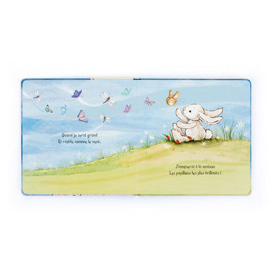 Lapin Timide Veut Grandir Livre et Bashful Cream Bunny Medium